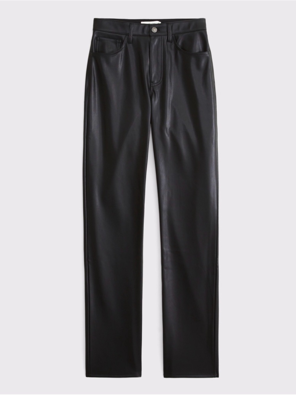 Abercrombie The 90s straight Ultra High Rise Leather Pant Vegan Curve Love